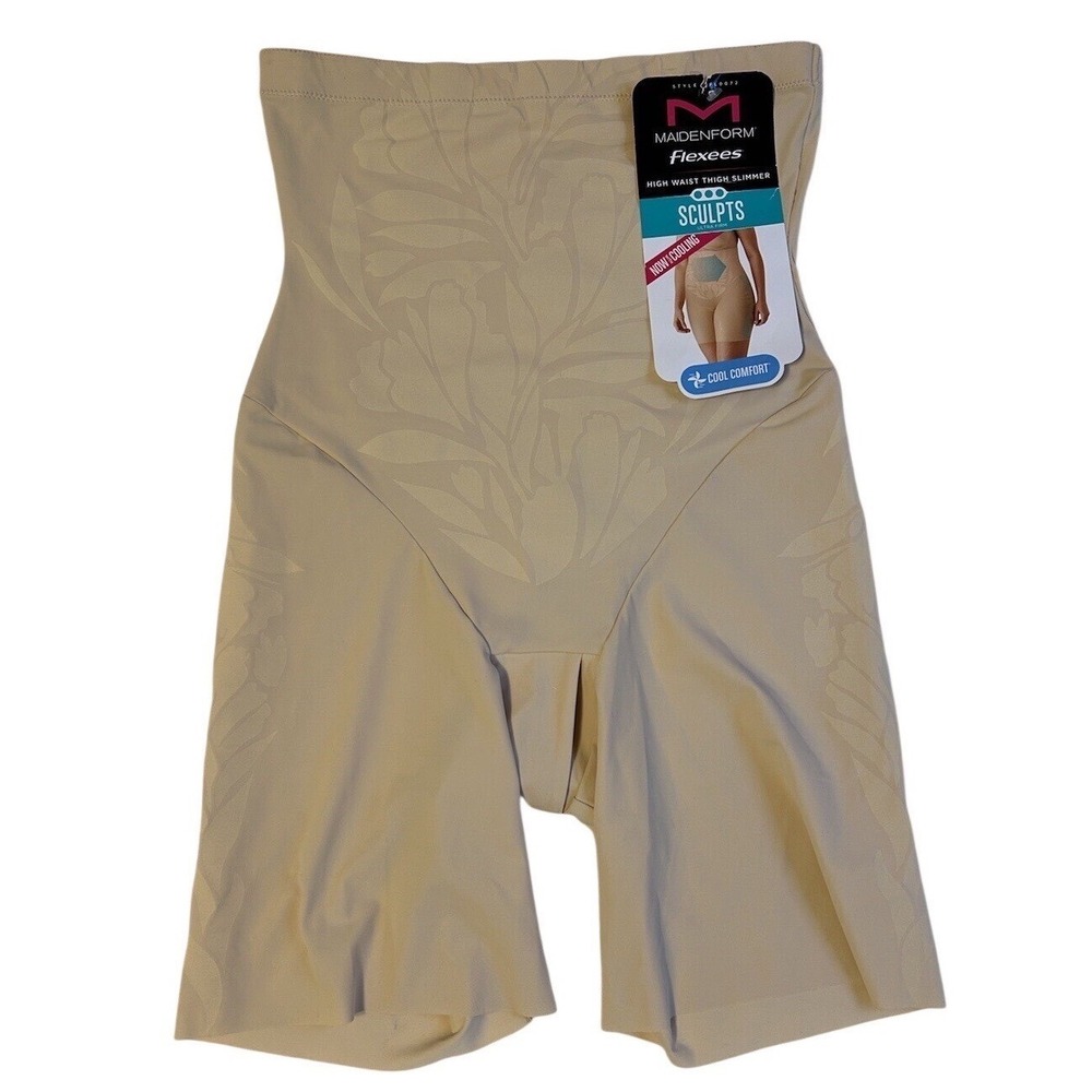 Maidenform Flexees Shapewear Women's Size Small Nude High Waist Thigh Slimmer